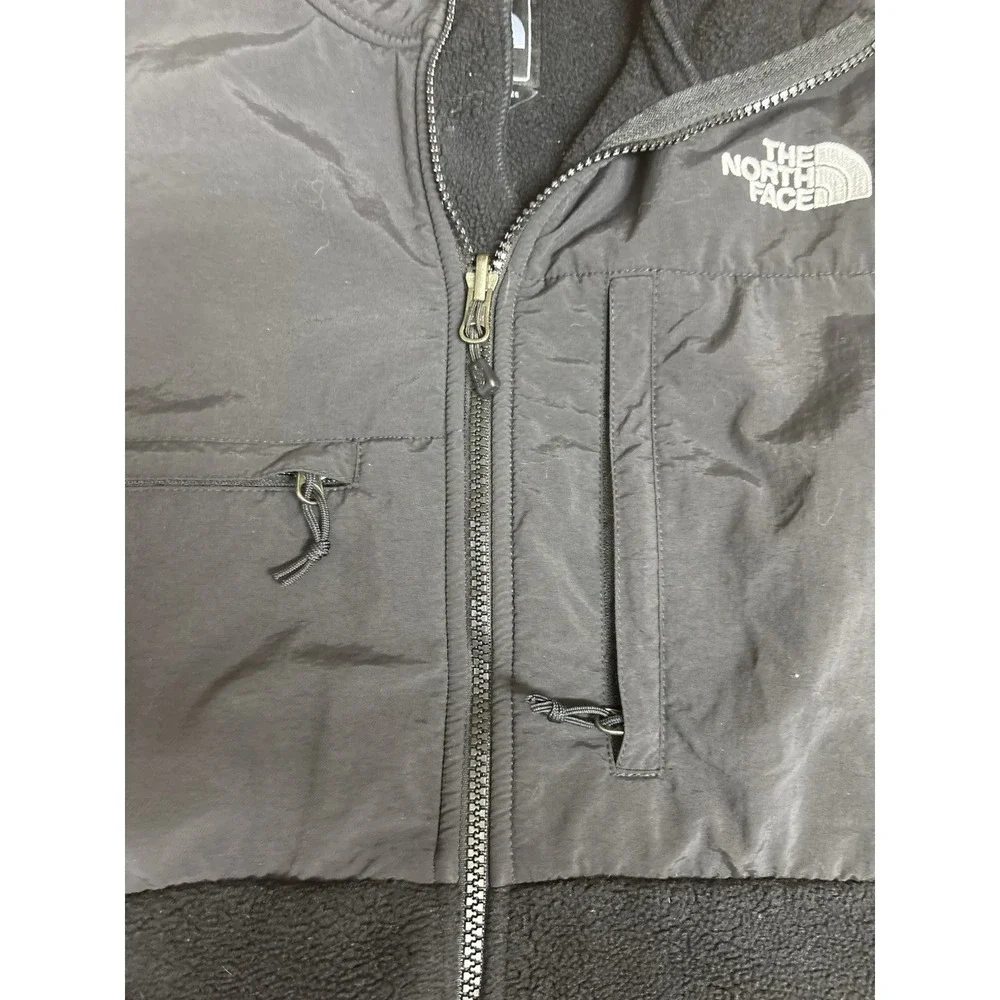 The North Face Denali Hoodie Mens Medium Polartec Black Fleece Full Zip Jacket